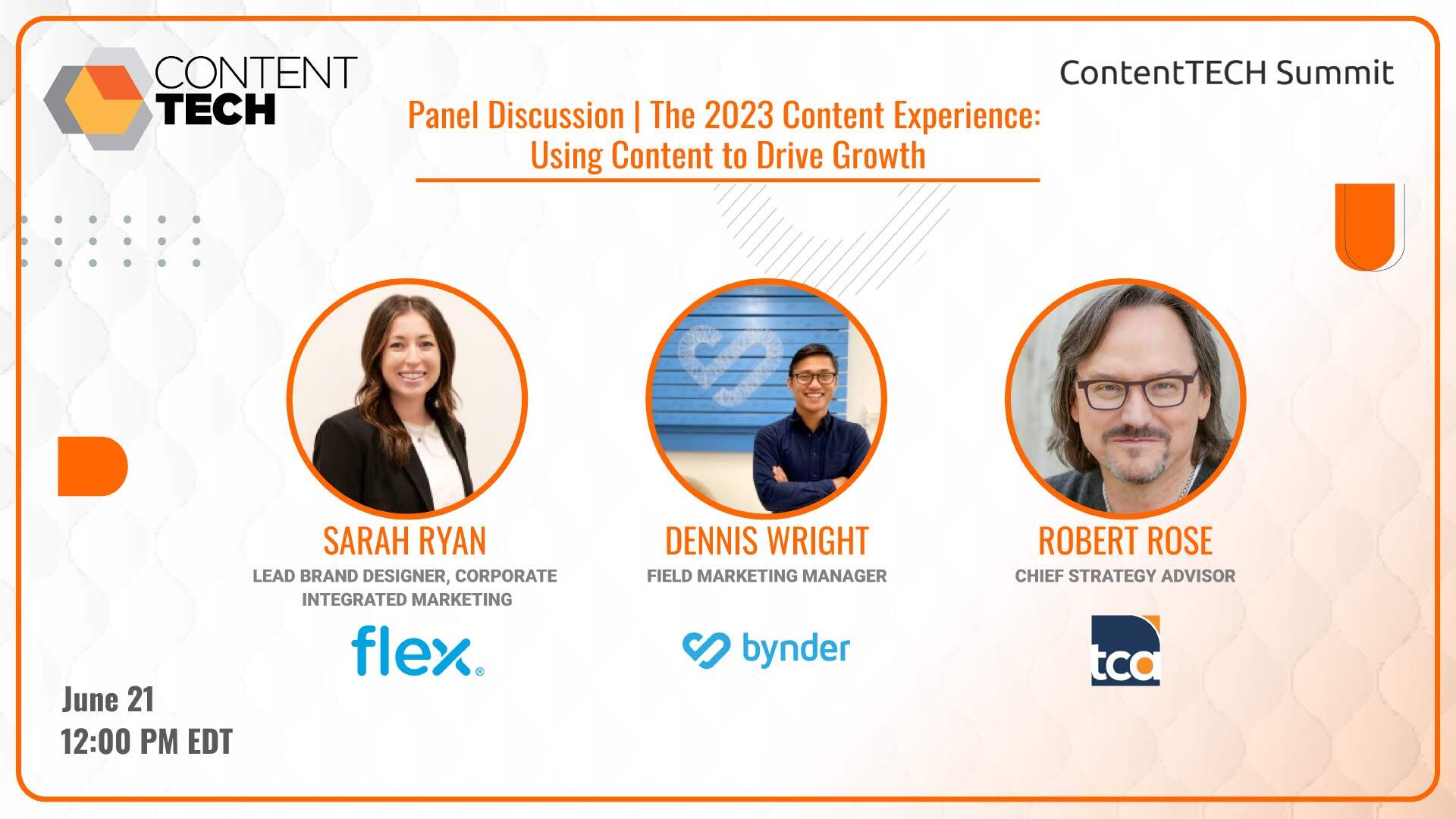 ContentTECH Summit - The 2023 Content Experience: Using Content to Drive Growth