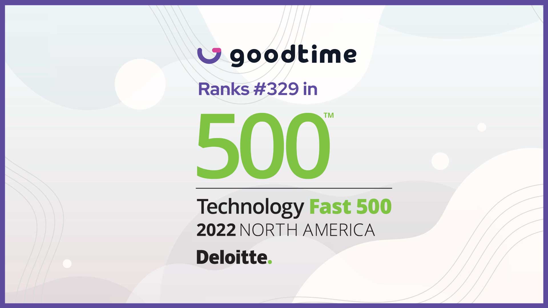GoodTime Lands Spot on Fastest-Growing Company in North America on the 2022 Deloitte Technology Fast 500™