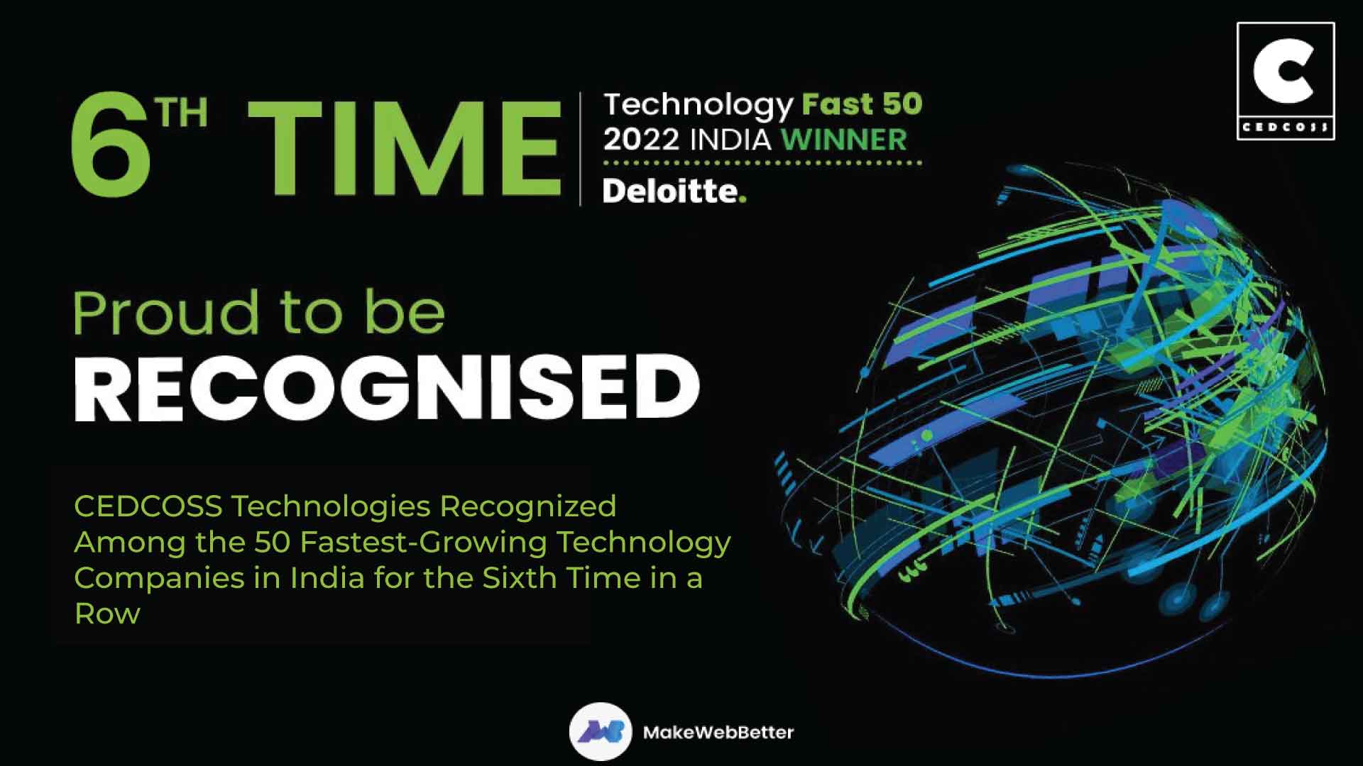 CEDCOSS Awarded as Fastest Growing Technology Company in Deloitte Technology Fast 50 India 2022