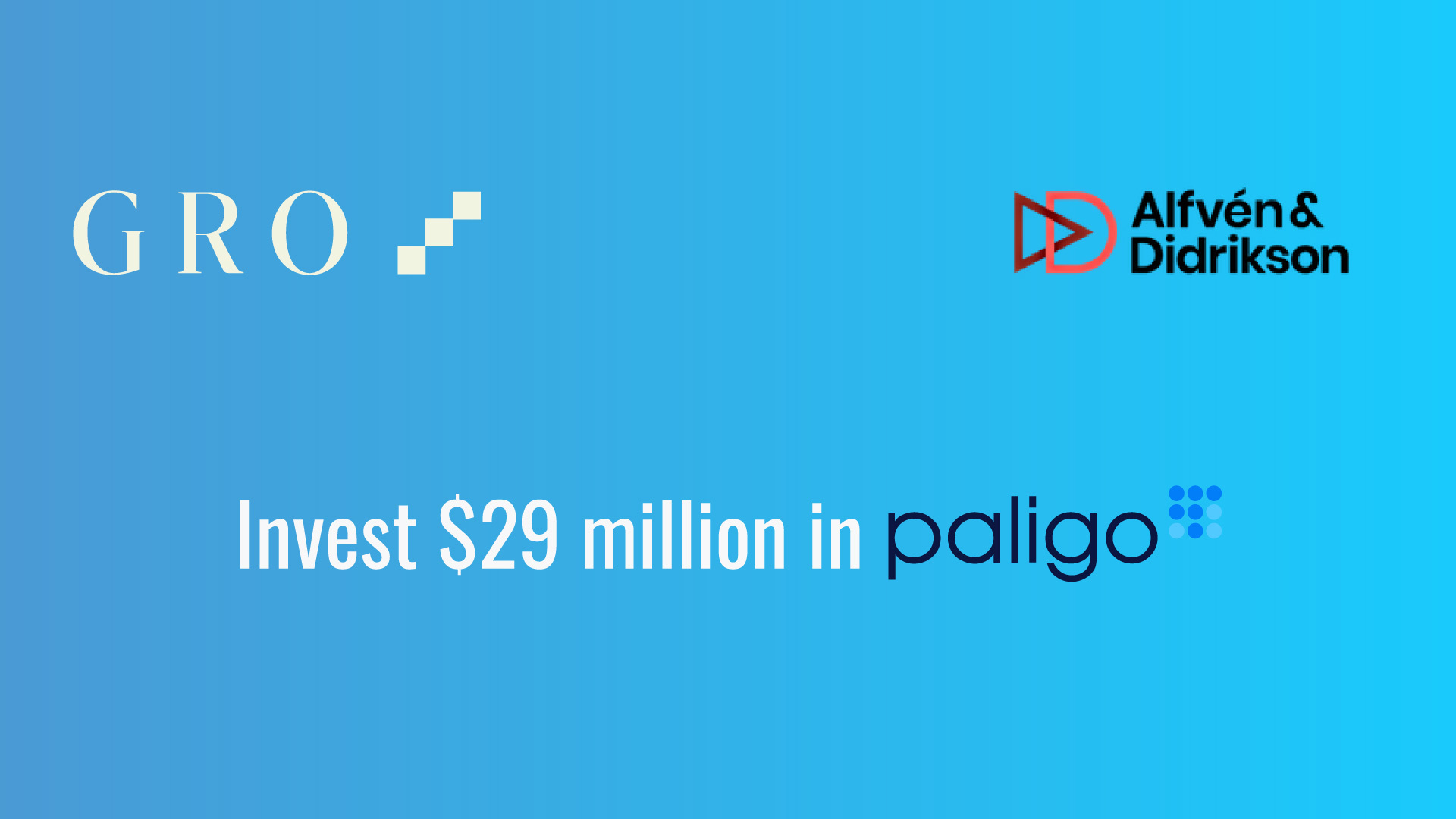 GRO and Alfvén & Didrikson invest $29 million in Paligo to take SaaS-based Component Content Management to the next level