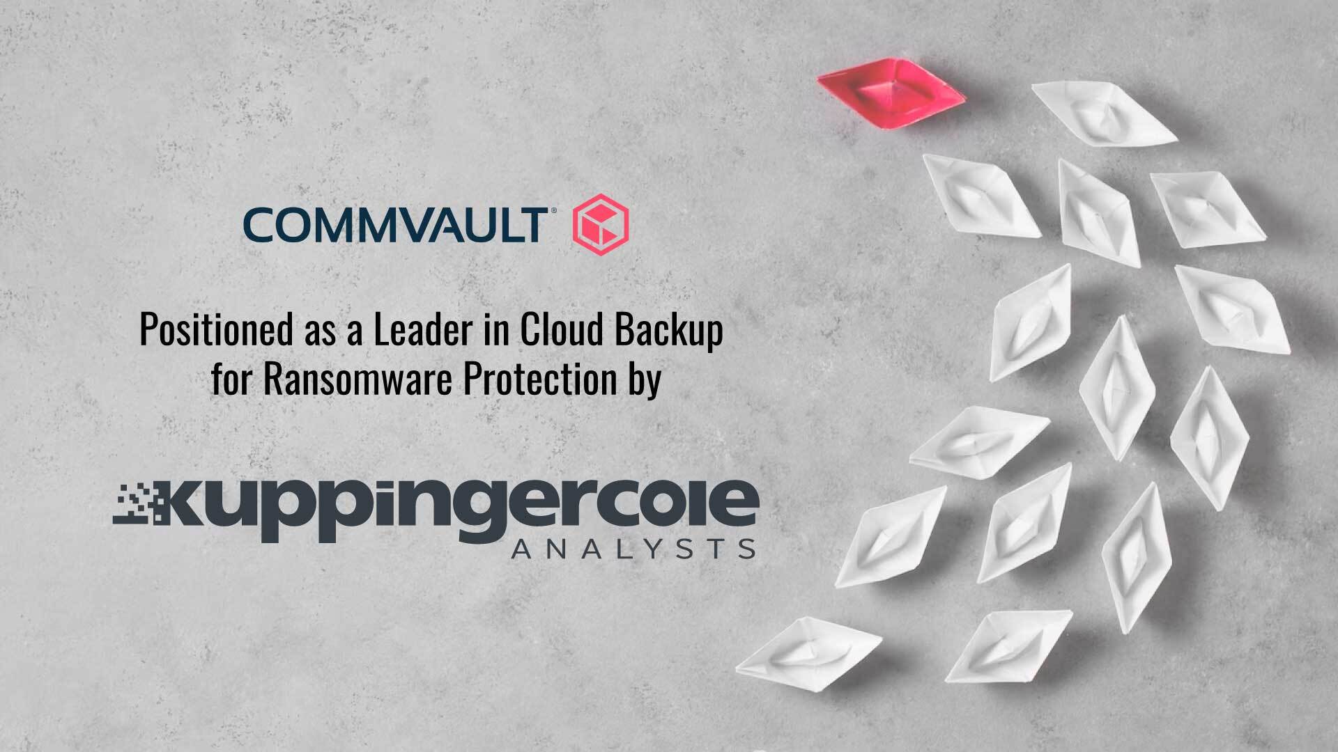 Commvault a Leader in Cloud Backup for Ransomware Protection, According to KuppingerCole