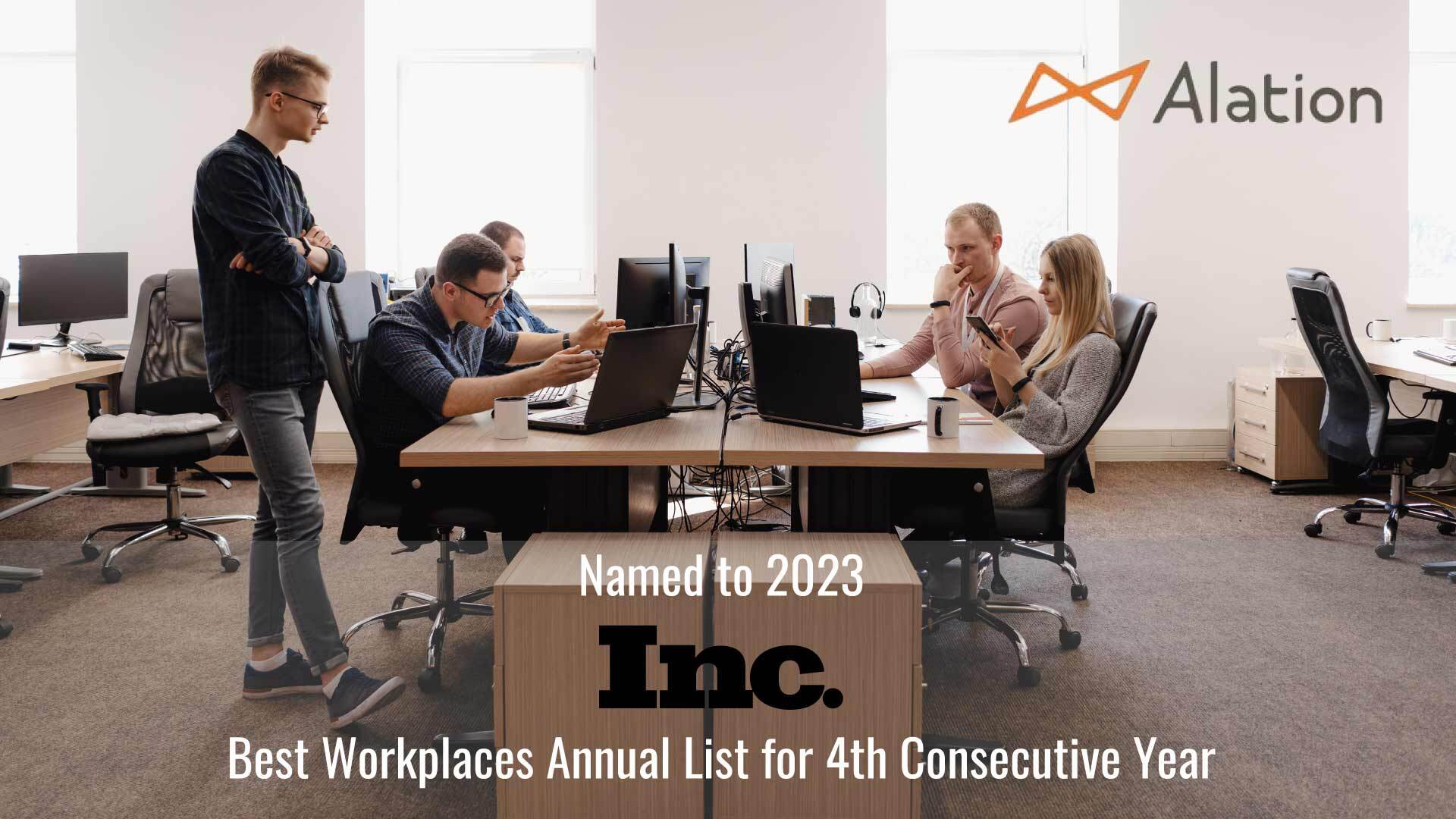 Alation Named One of Inc. Magazine’s Best Workplaces of 2023 for Fourth Consecutive Year