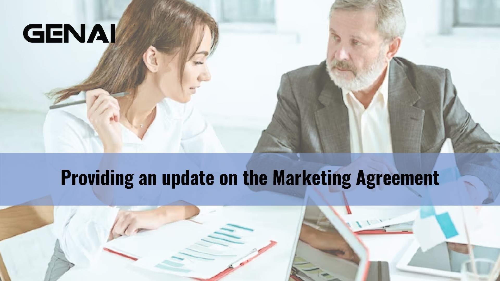 GENAI PROVIDES UPDATE ON INTENDED IR ACTIVITY