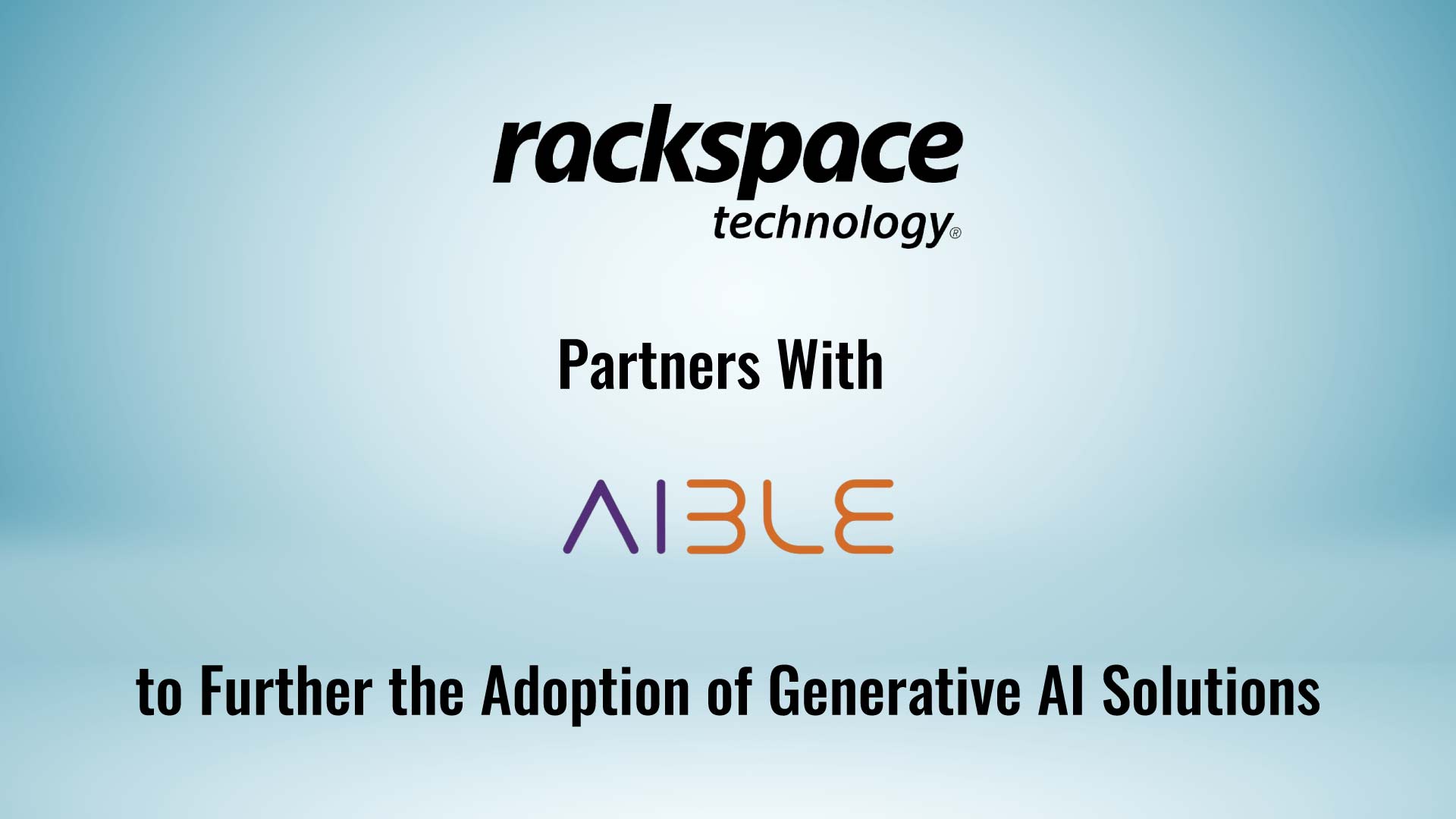 Rackspace Technology Partners with Aible to Further the Adoption of Generative AI Solutions and Enable Enterprise-scale Data Analysis and Data Storytelling