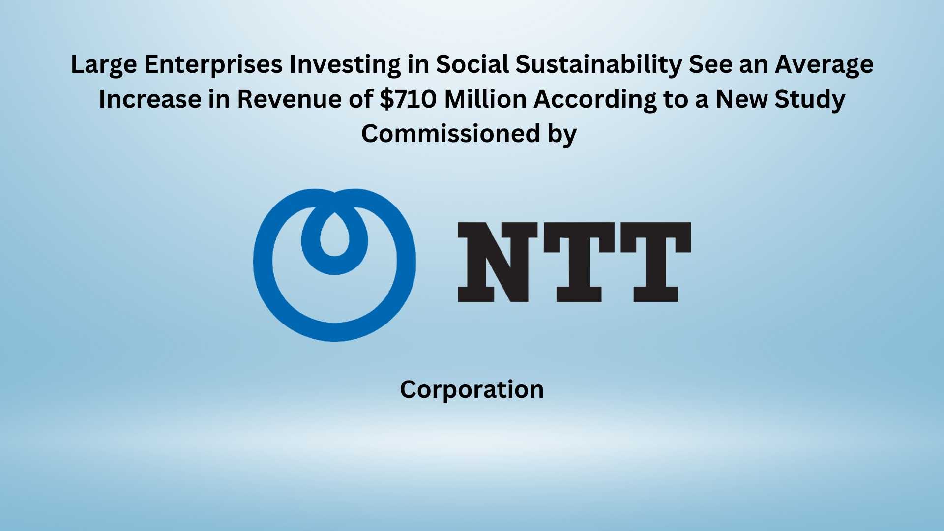 New NTT Survey: Social Sustainability Boosts Enterprise Revenue an Average of $710 Million