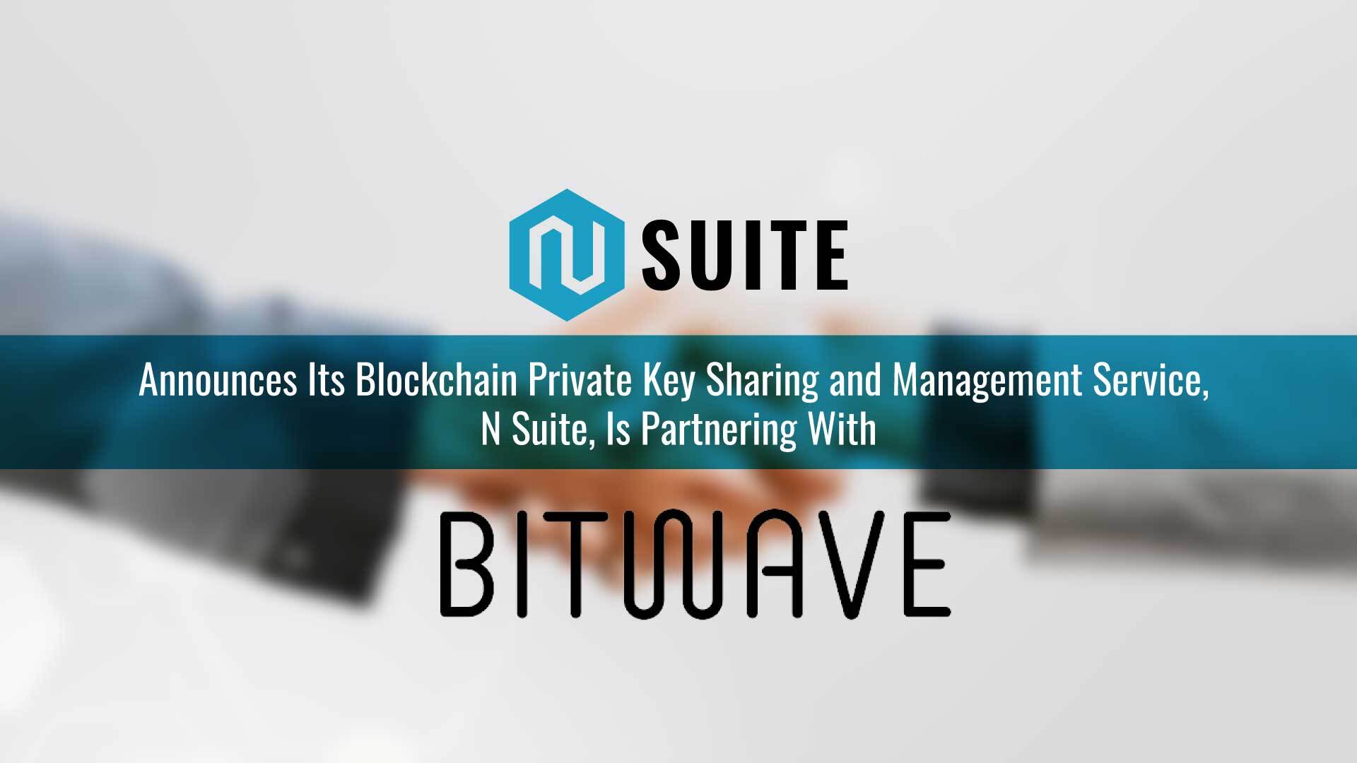 Bitwave Partners with Enterprise Wallet for Web3 Businesses, N Suite, Revolutionizing Digital Asset Integration for Businesses