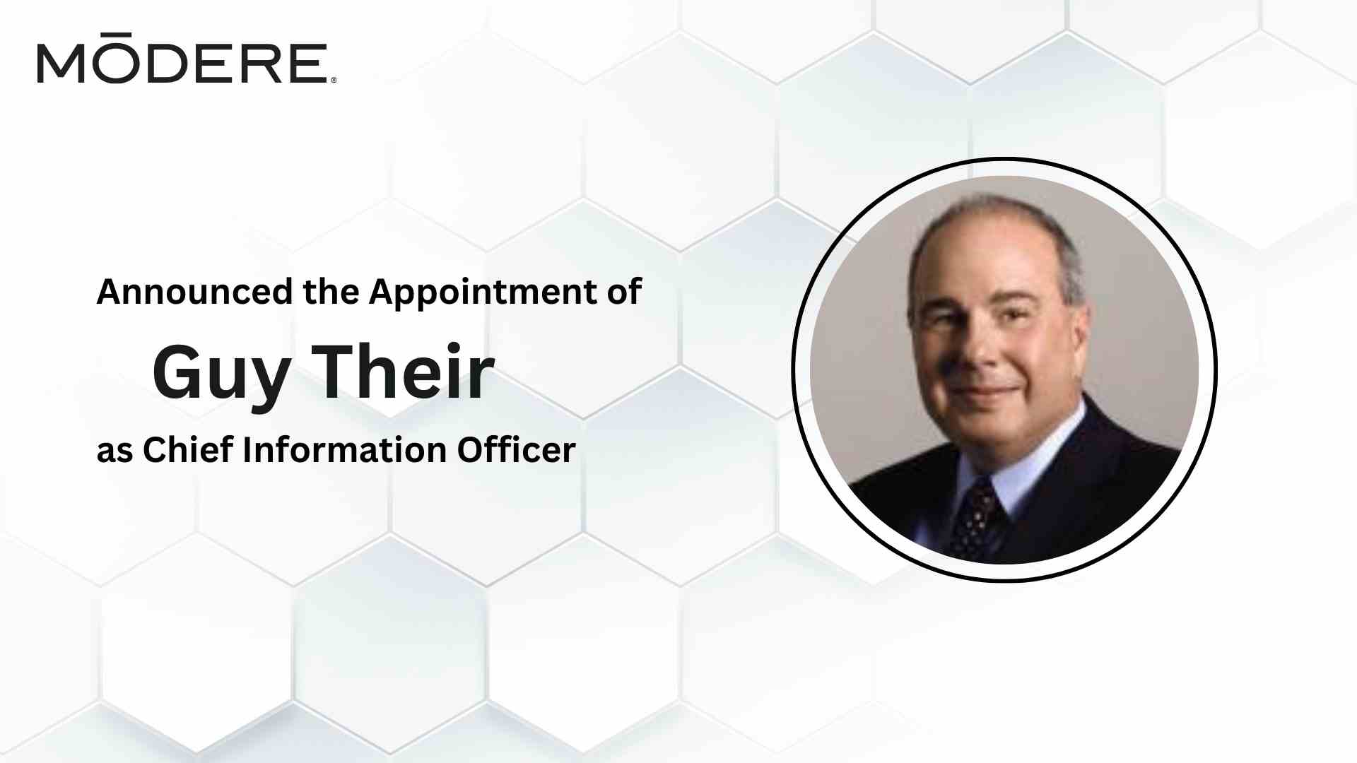 Modere Appoints Guy Thier as Chief Information Officer