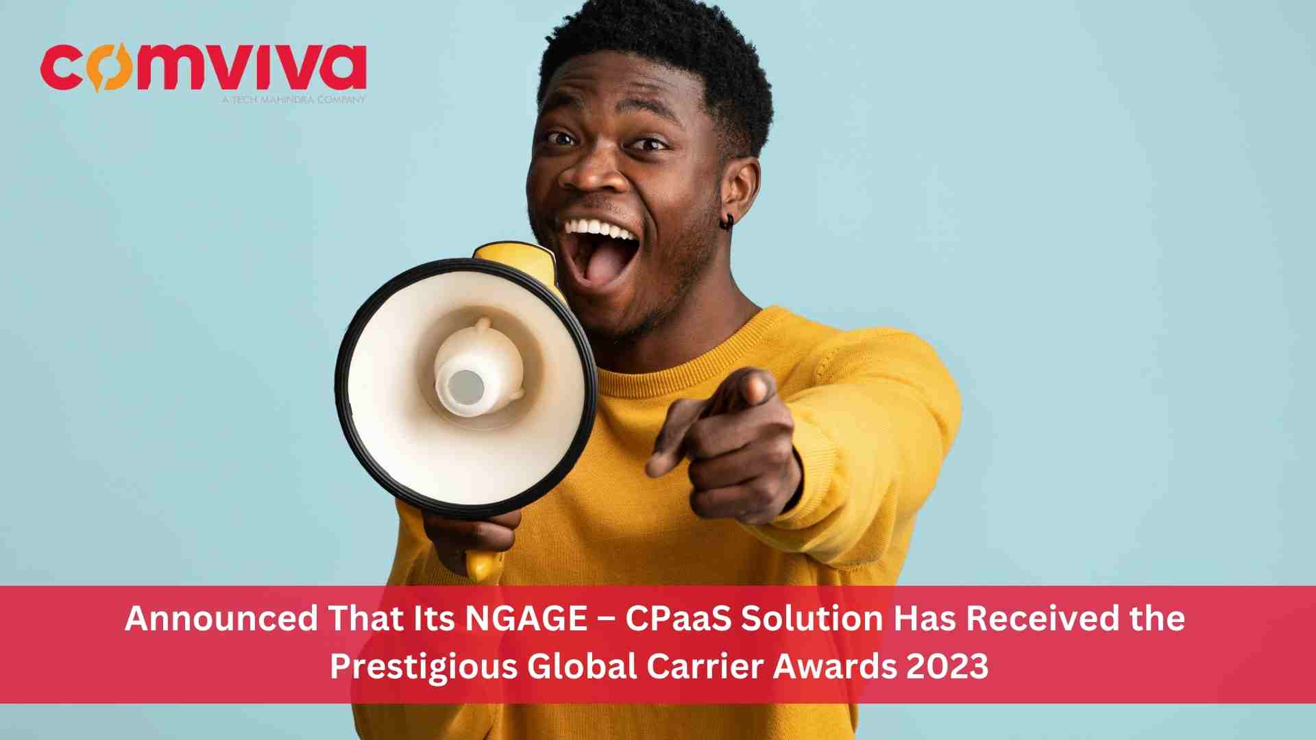 Comviva's NGAGE Honored as Best Cloud Innovation at Global Carrier Awards