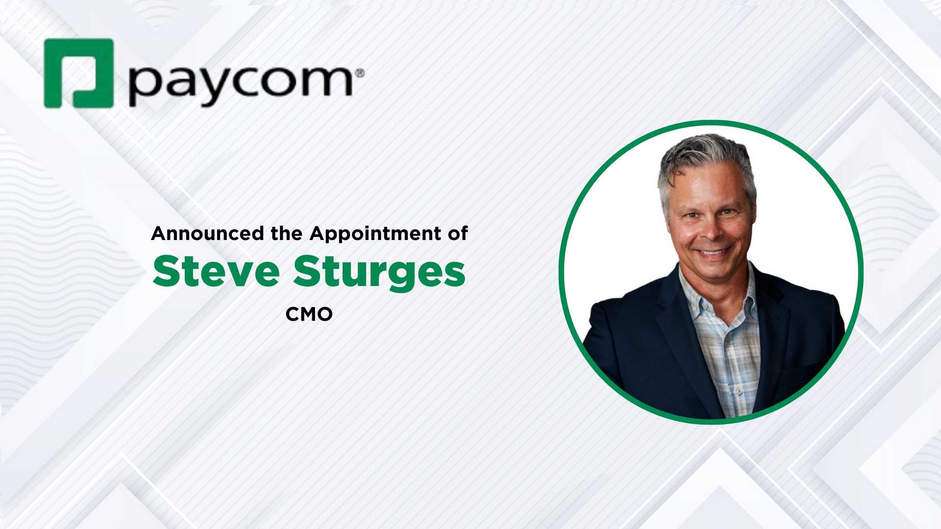 Paycom Appoints Steve Sturges as Chief Marketing Officer