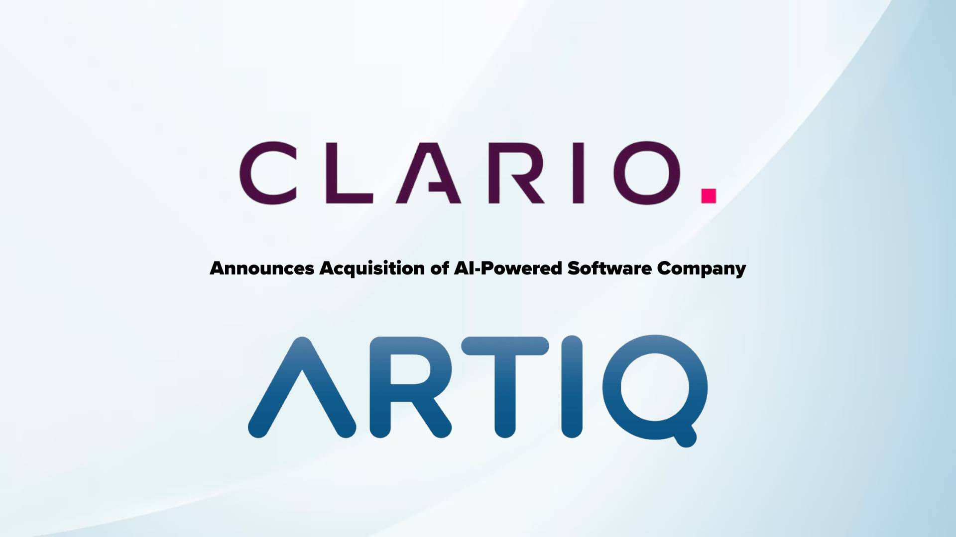 Clario announces acquisition of AI-powered software company ArtiQ