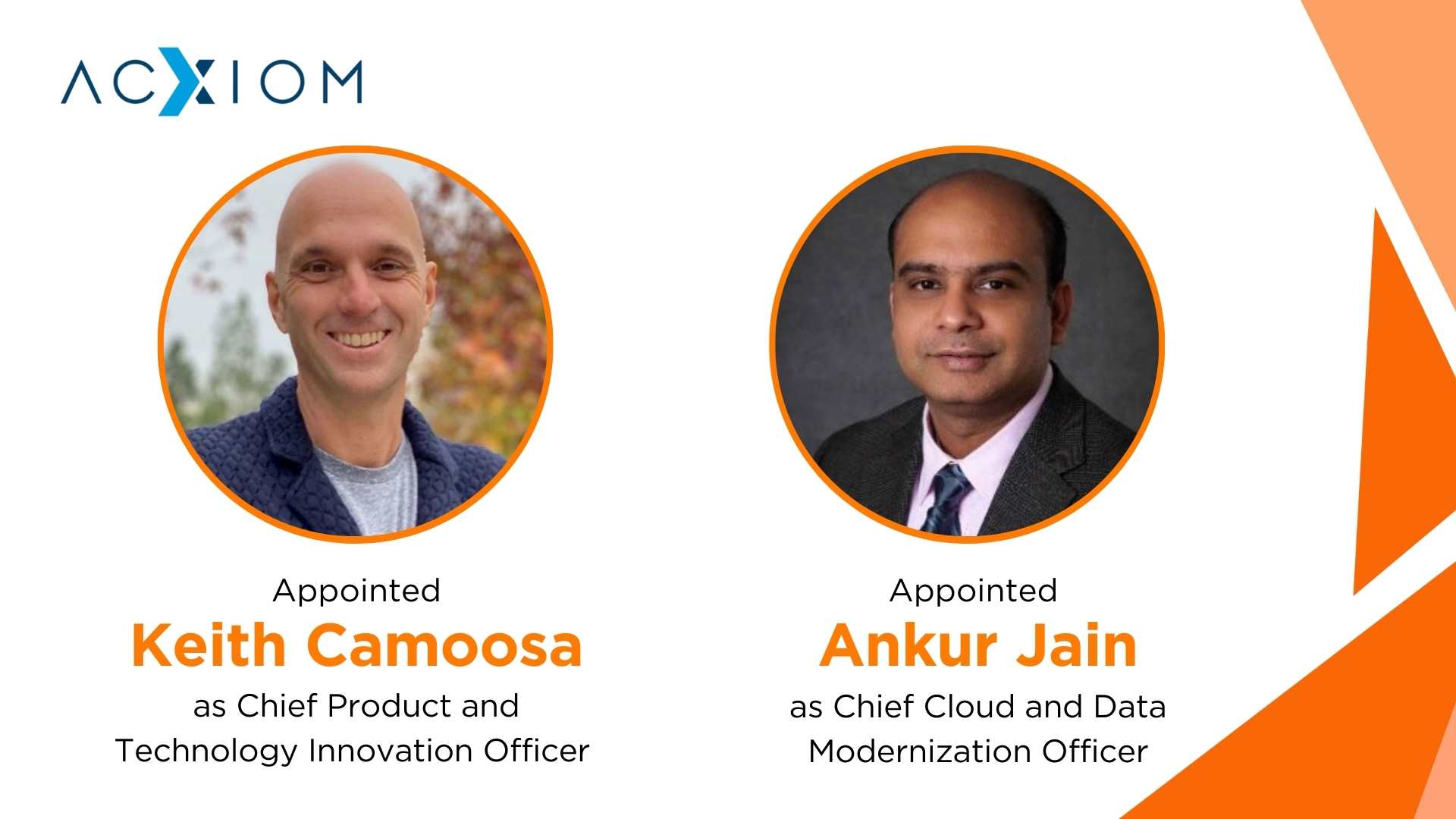 Acxiom Appoints Keith Camoosa and Ankur Jain to Lead Product and Technology Innovation