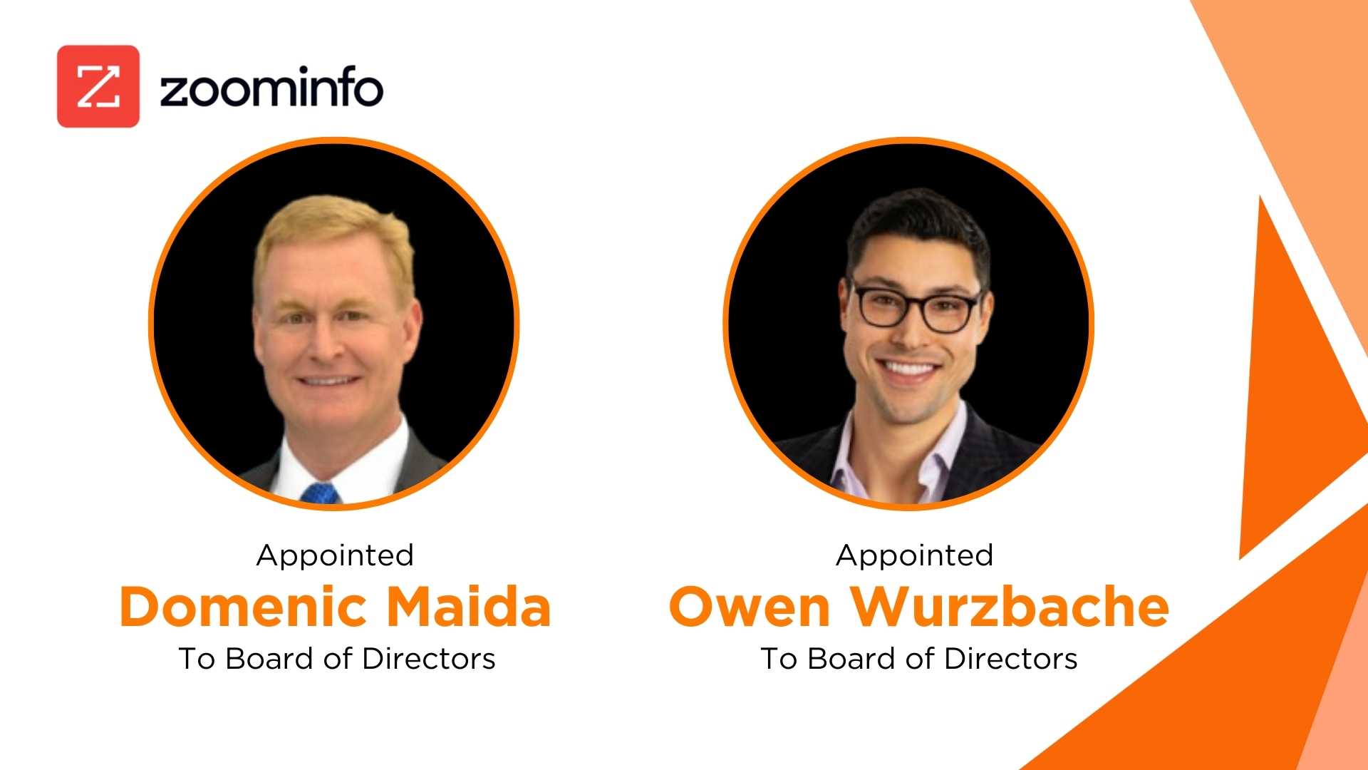ZoomInfo Appoints Domenic Maida and Owen Wurzbacher to Board of Directors