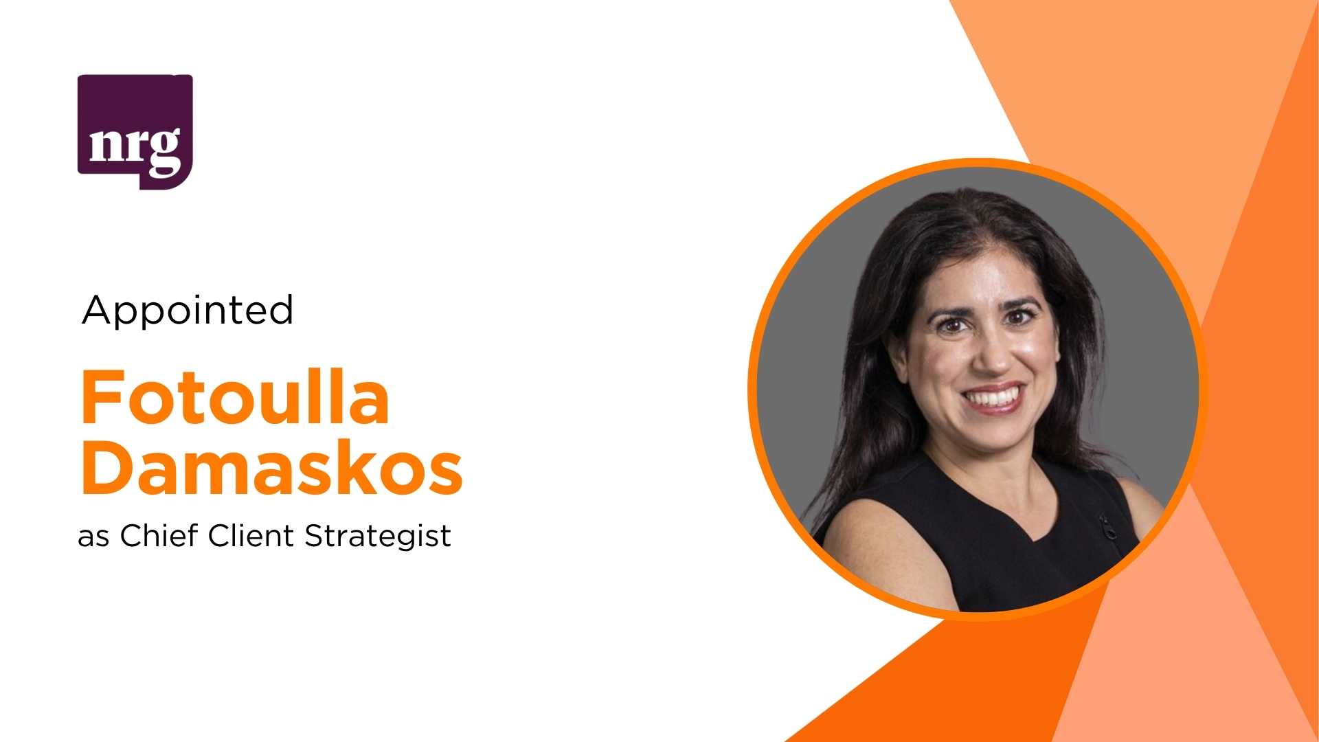 NRG Appoints Fotoulla Damaskos as Chief Client Strategist