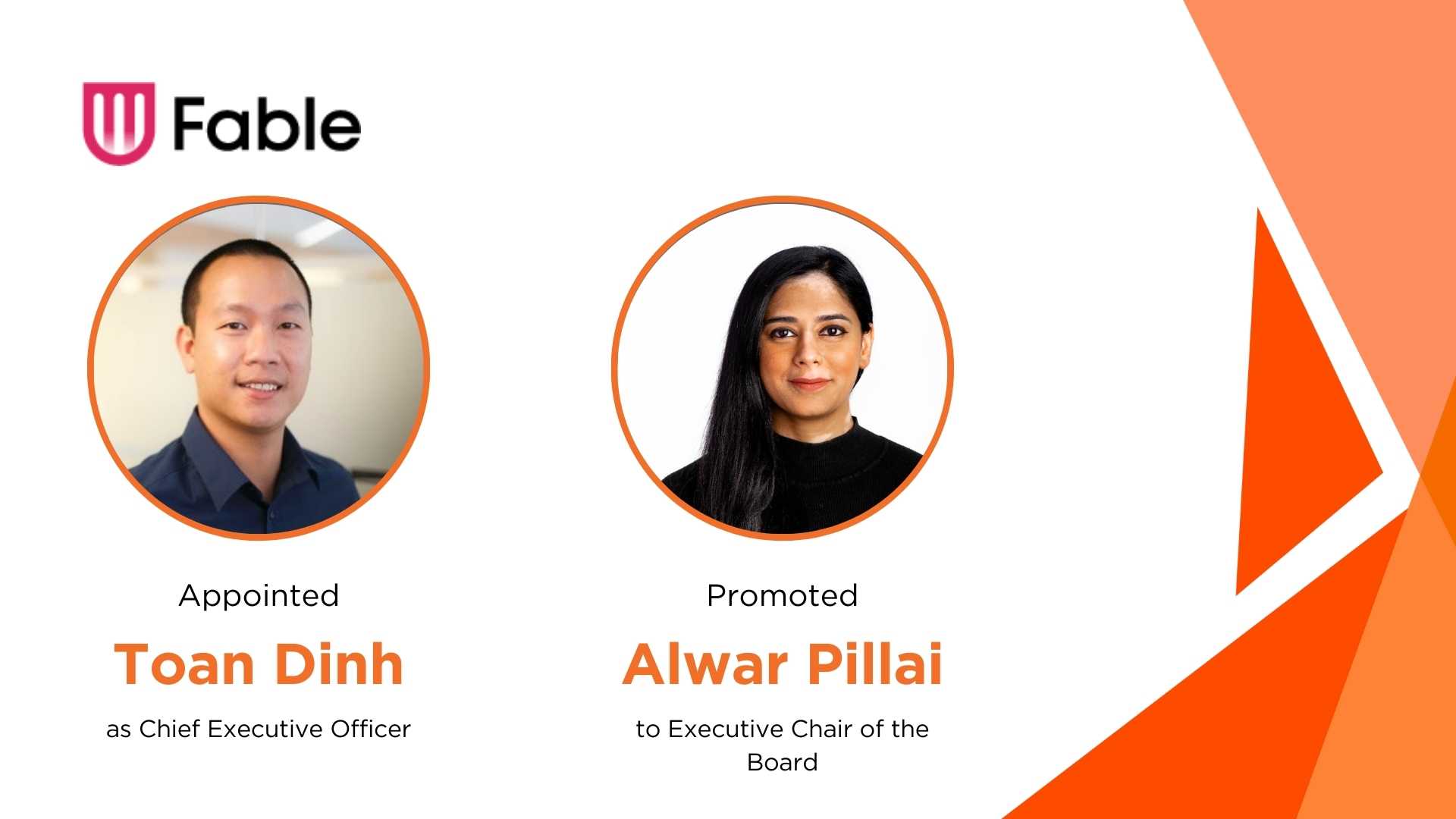 Fable Names Toan Dinh as CEO, Founder Alwar Pillai Shifts to Executive Chair